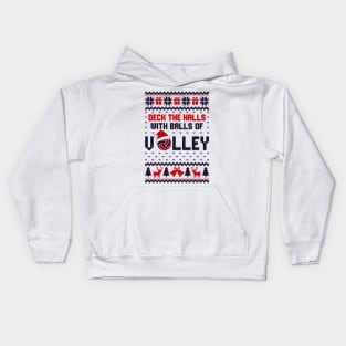 Ugly Christmas Sweater Volleyball Kids Hoodie